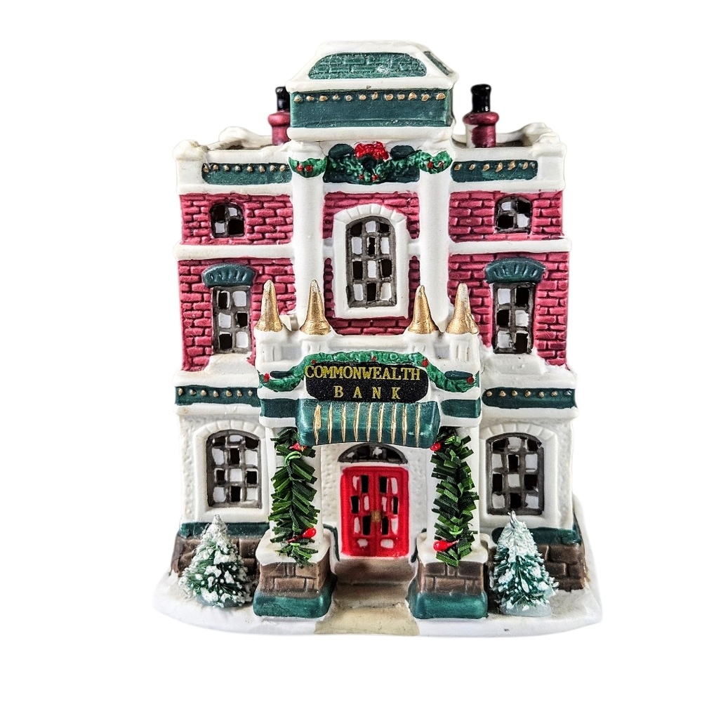 Vintage Christmas Valley Holiday For The Home Lighted Commonwealth Bank